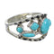 Southwestern Turquoise Jewelry Genuine Sterling Silver Ring Size 5-1/2 AX84332
